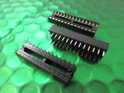 10 X IC SOCKET 28 PIN /WAY 0.3'' Made In UK. Quality Component  **10 Per Sale** • £3.99