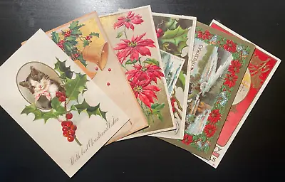 Vintage Victorian Postcard 1901-1910 Set Of 6 Assorted Christmas Cards • $12.99