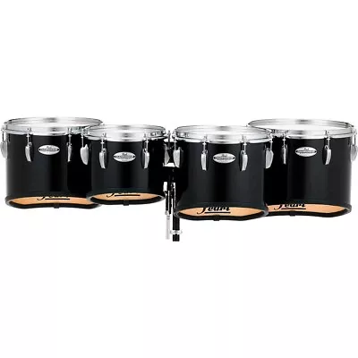 Pearl Championship Maple Marching Tenor Drums Quad Sonic Cut 10 Midnight Black • $1299.99