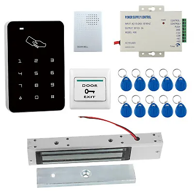 RFID Card Tag Reader Touch Keypad Password Door Access Control Magnetic Lock Kit • £104.48