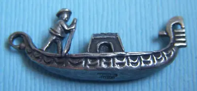 Vintage Gondola Venice Italy Silver Charm • $24.99