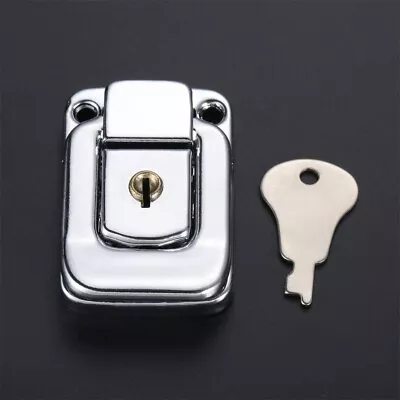 1Pc Toggle Latch Catch Hasp Sliver For Suitcase Luggage Briefcase Lock With Keys • $2.86