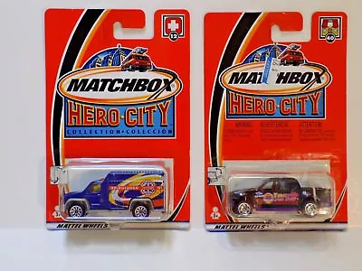 Set Of 2 Matchbox Hero City Ford Explorer Sport Trac & Ambulance - From 2002 • $10.99