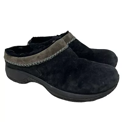 MERRELL ENCORE CHILL STITCH FIR Black CLOGS Size 7.5 • $22.55