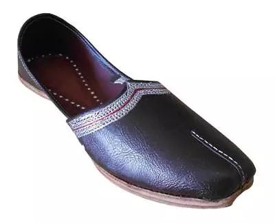 Men Shoes Jutties Punjabi Leather Handmade Loafers Slip Ons Mojaries US 8-11 • $53.99