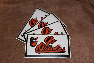 Lot Of 4  Baltimore Orioles MLB Vintage Bumper Stickers Stickers 6  X 3  • $4.99