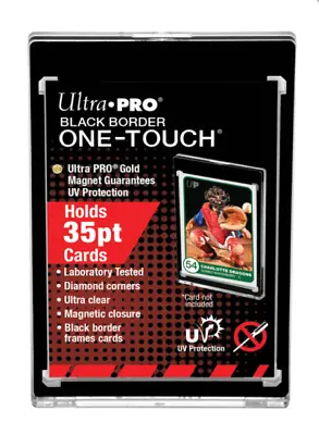 (1) Ultra Pro Black Border One-Touch Magnetic Card Holder 35pt Free Shipping! • $5.45