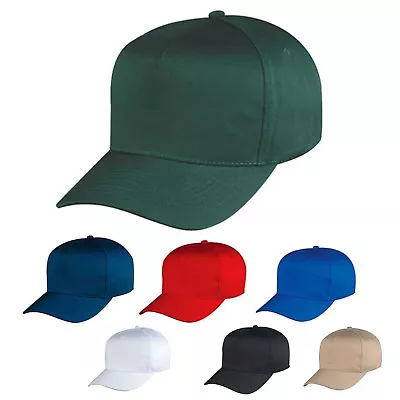 100% Cotton Twill  5 Panel Baseball Hats Caps Hook And Loop Closure • $11.95