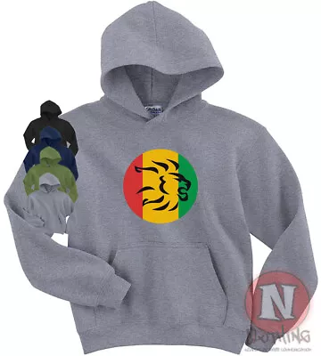 Reggae Rasta Lion Head Hoodie Jamaica Style Hooded Top Adult Kids Dub Festival • £16.99