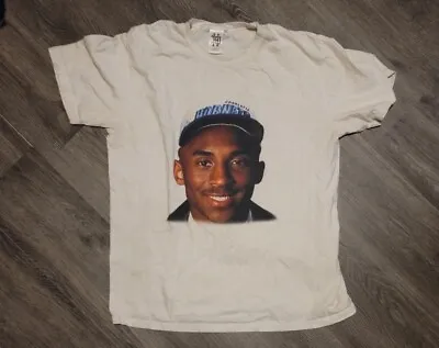 Y2K Print NBA Kobe Bryant Draft Day T Shirt Large L 76ers Lakers Hornets • $35