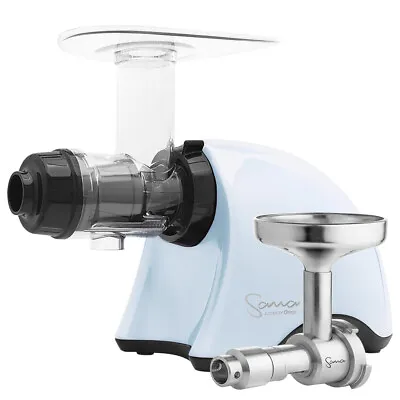 Omega Sana 707 Horizontal Slow Juicer In Pastel Blue With Oil Extractor • £639