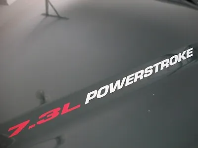 New 7.3L Powerstroke (Pair) Hood Decals Sticker Turbo Diesel Ford F250 F350  • $9.99