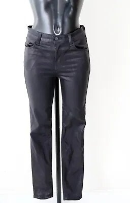 J Brand Maria Skinny FAUX Leather Coated Jeans - Galactic Black - Size 26 • $74.71