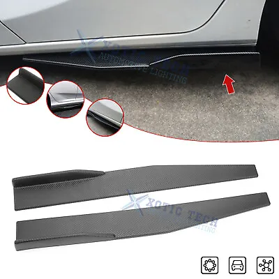 JDM Carbon Fiber Look Side Skirt Canards Diffuser For Mazda 3 6 MX-5 Miata 2000+ • $28.92