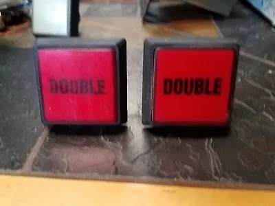 Video Poker Machine Large  Double  Buttons Red Lot Of 2 • $11.99