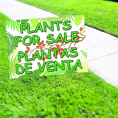 Plants For Sale Plants De Venta Novelty Indoor Outdoor Coroplast Yard Sign • $19.99