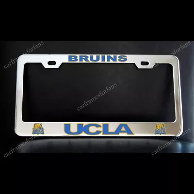 UCLA BRUINS License Plate Frame Custom Made Of Chrome Plated Metal • $29.99