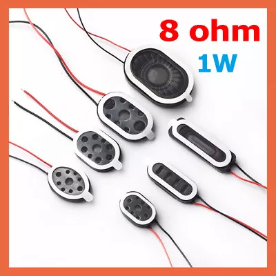 Micro Loudspeaker 8ohm 1W Speaker Loudspeaker 9x22mm 13x18mm 15x10mm 20x14mm • $5.01