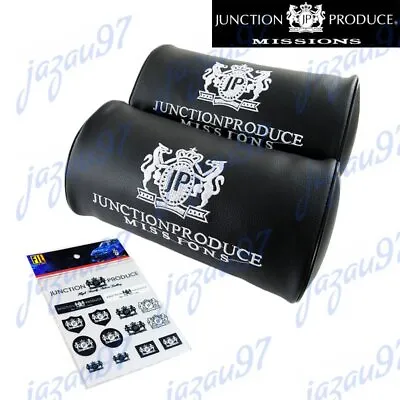 Black Set JUNCTION PRODUCE VIP Car Neck Rest Pillow Headrest +Reflective Sticker • $28.21
