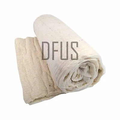 White Cotton Wool Felt Upholstery Filling * Wadding * Padding Full Roll 15 Metre • £45.99