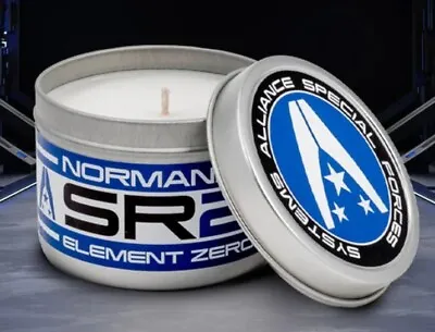$47.90 • Buy Mass Effect Normandy SR2 Element Zero Scented Candle Figure Holder + 3 Labels