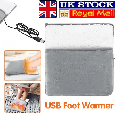 £9.95 • Buy Warm Slippers USB Electric Heating Pad Feet Warm Slipper Winter Hand/Foot Warmer