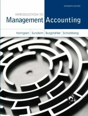 Introduction To Management Accounting (Myaccountinglab) By Horngren Charles S • $90.19