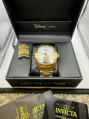 Invicta Watch Disney Mens Gold  Limited Edition Muppets Miss Piggy Original Box • $75