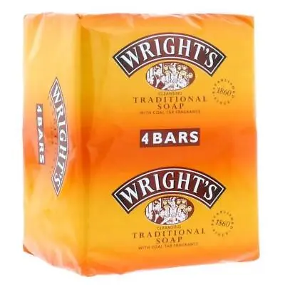 Wright's Traditional Soap With Coal Tar Fragrance 100g 4 Bars • £6.60