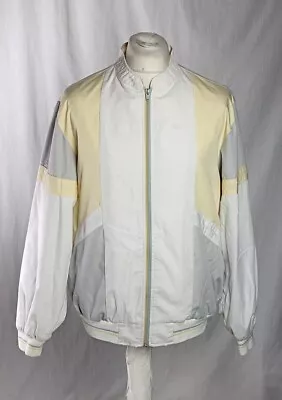 Gabicci Bomber Sports Jacket Coat White Yellow Concept Design Retro Vintage Golf • £18