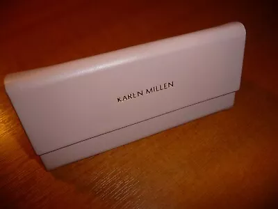 Karen Millen Brand Stylish Beige Hard Glasses Or Sunglasses Case • £3.25