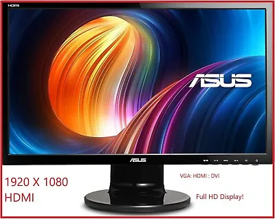 ASUS VE228H 21.5  Full HD 1920x1080 HDMI DVI VGA Back-lit LED Monitor Great Pic • $38.99