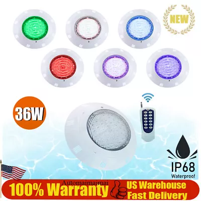 AC 12V 36W RGB Swimming LED Pool Lights Underwater Light IP68 Waterproof Lamp US • $43