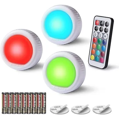 EverBrite Tap Light Push Light LED Puck Light Wireless Touch Light Under Cabinet • $16.14