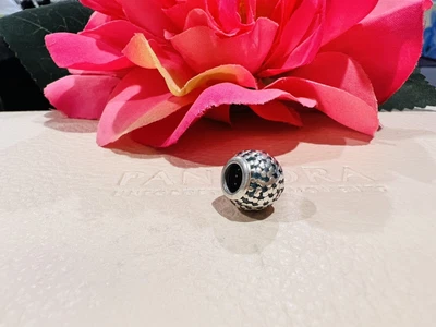 $19 • Buy Pandora Green Pave Lights Silver Zirconia Ball Charm 791051CZ Ale 925 WORN