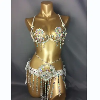 £204.98 • Buy New Sexy Women Costume Samba Carnival Wire Bra High Waist Bottom Set 2pcs