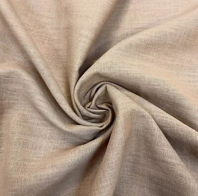 100% Pure Linen Flax Fabric Washed 136cm Wide 240gsm Per Metre • £12.99