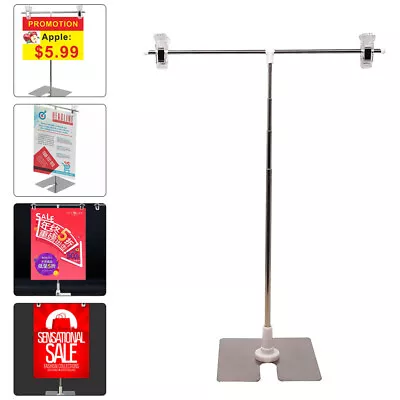 Poster Display Sign Here Tabs Banner Holder Sign Stand Sign Holder • $12.17