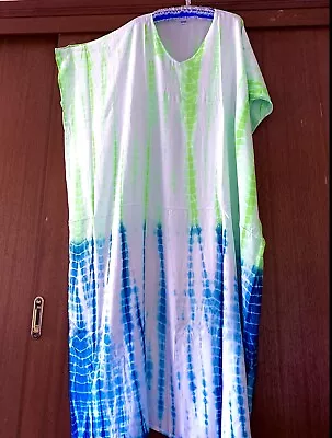 Ladies Plus Size Tie Dye Kaftan Maxi Dress 18-34 Superb Quality✅super Value 💲💲 • $23.95