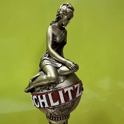 SCHLITZ BEER Tap Handle 10” Lady On World Vintage Girl   Milwaukee Brewery • $59.99