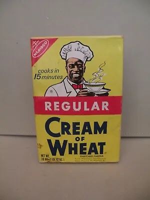 1970's Cream Of Wheat Cereal Box Vintage 28 Ounce Full Never Open 8 X 5 X 2  • $19