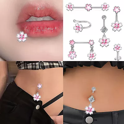 Fashion Women Flower Drop Dangle Body Piercing Jewelry Body Piercing Jewelry D • $1.89