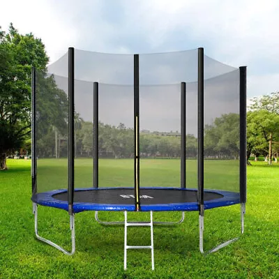 Trampoline 6ft 8ft 10ft With Enclosure Safety Net Ladder Outdoor Garden QG • £116.99