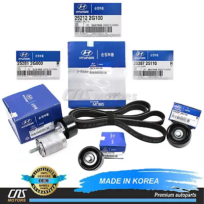 $162.50 • Buy GENUINE V-Belt & Tensioner Kit For 10-12 Hyundai Santa Fe Kia Sorento 2.4L⭐⭐⭐⭐⭐