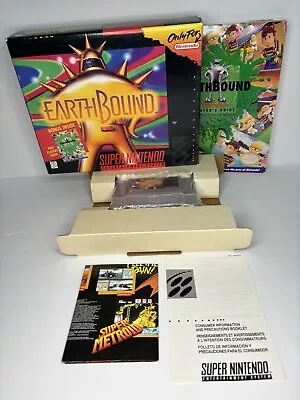 EarthBound Super Nintendo SNES Complete In Box W Scratch N Sniff & Guide Tested • $2299.99