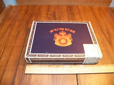 $3.99 • Buy Vintage PUNCH Double Corona Wooden Cigar Box                               