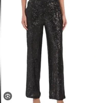 CABLE & GAUGE Black Sequin Pull-On Wide Leg Pant Trouser Lined Plus Size 3x NWT • $44.97