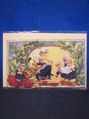 MUFFY VANDERBEAR Greeting Card Die Cut Embossed A Musical Soiree ~ VINTAGE NEW • $9.95