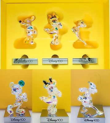 SWAROVSKI Aurora Borealis Disney 100th Mickey Mouse Minnie & Donald Set 5658477 • $1020
