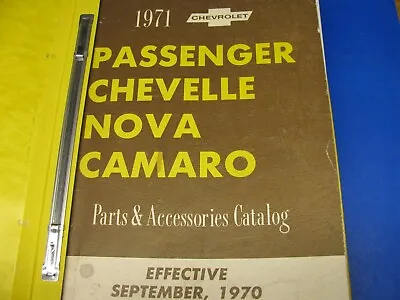 1972 Chevelle Nova Camaro Parts Catalog Book Original GM 1972 ONLY • $50